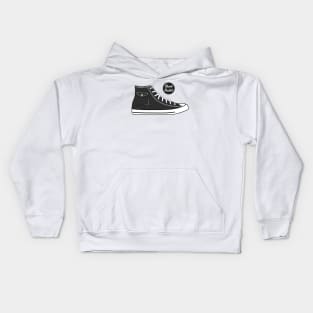 Shoe chuck pocket grey Kids Hoodie